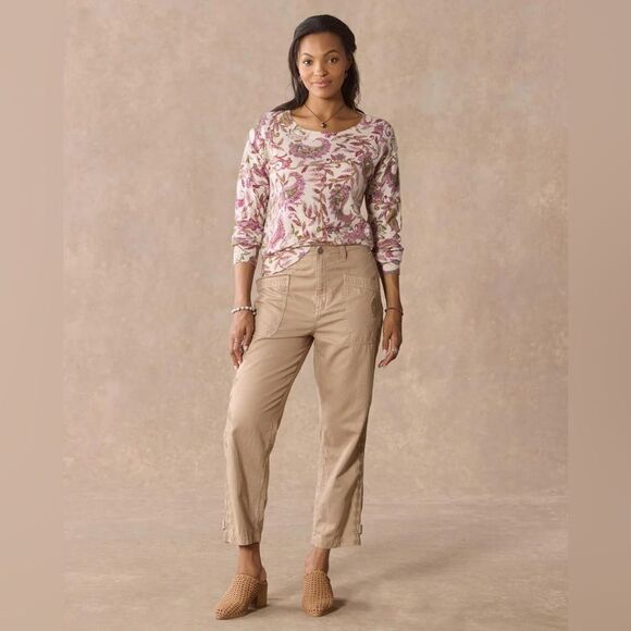 Sundance Shadow Garden Pants NEW with tags Size 14 Nougat - Picture 2 of 15